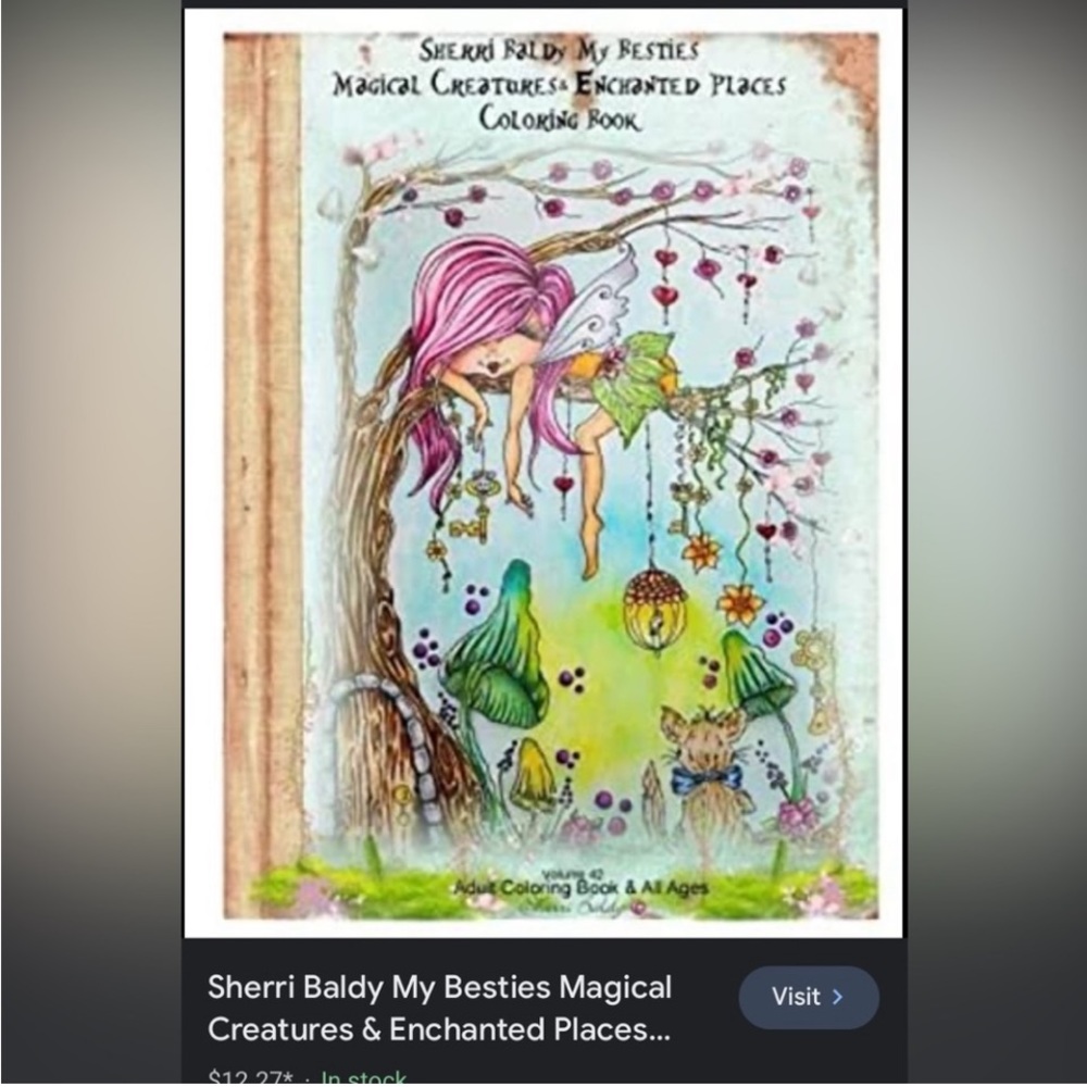 Sherri Baldy My Besties Magical Creatures & Enchanted Places adult Coloring Book